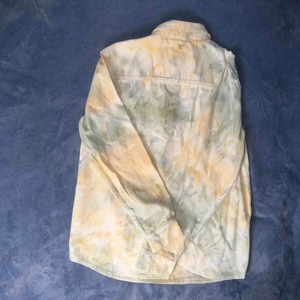 Zara Men's Tie-Dye Button-Up Shirt